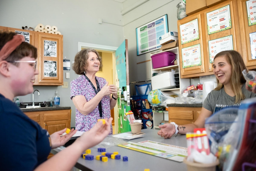 Marietta College Education Faculty in the early childhood classroom